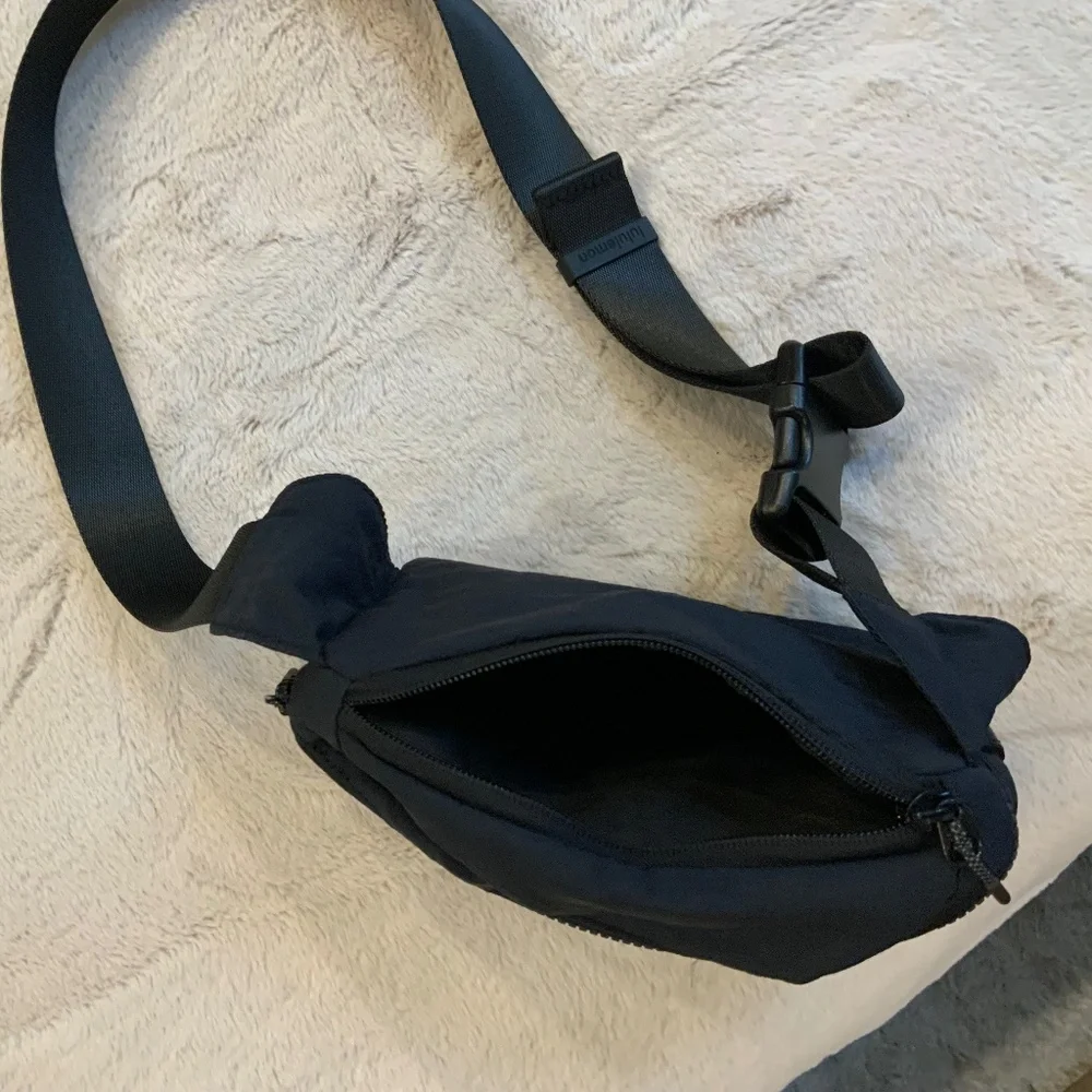 Lululemon Clean lines belt sling bag and mini psychedelic belt bag Black Travel
